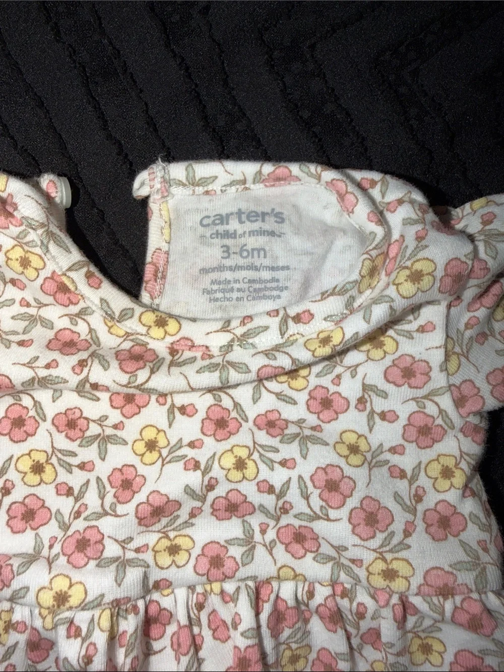 Carter's Floral Baby Dress in Pink, Yellow, Cream